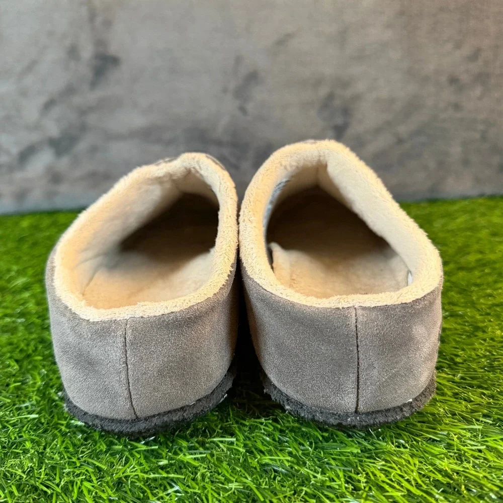Sorel Kids Lanner Ridge II Gray Suede Shearling Lined Clog Slippers Youth Size 5